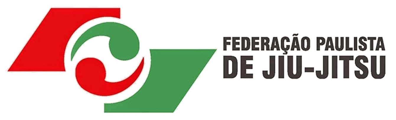 Federação Paulista de Jiu-Jitsu logo – Jiu Jitsu San Diego, CA Emblem of the Federação Paulista de Jiu-Jitsu with interlocking red and green shapes representing unity and motion – Jiu Jitsu San Diego, CA