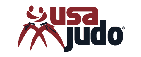 USA Judo official logo – Jiu Jitsu San Diego, CA Modern red and navy logo of USA Judo featuring two stylized athletes symbolizing teamwork and discipline – Jiu Jitsu San Diego, CA
